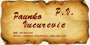 Paunko Vučurević vizit kartica